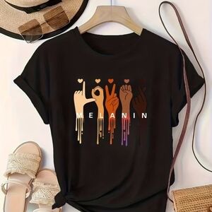 Graphic Tee with Melanin Design